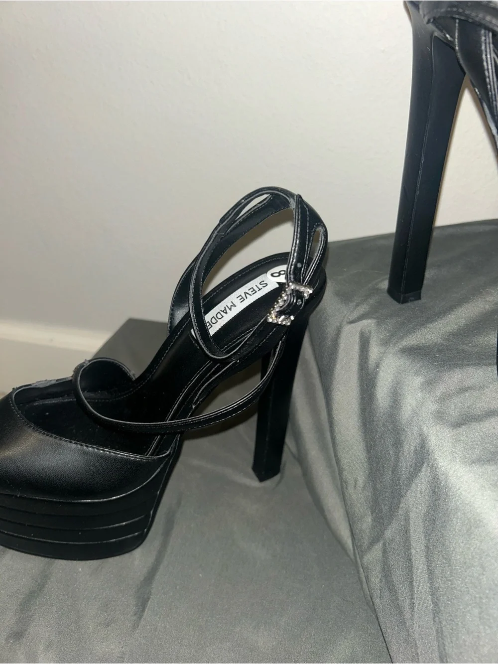 NEW Steve Madden Black Platform High Heel Stilettos Sz 8